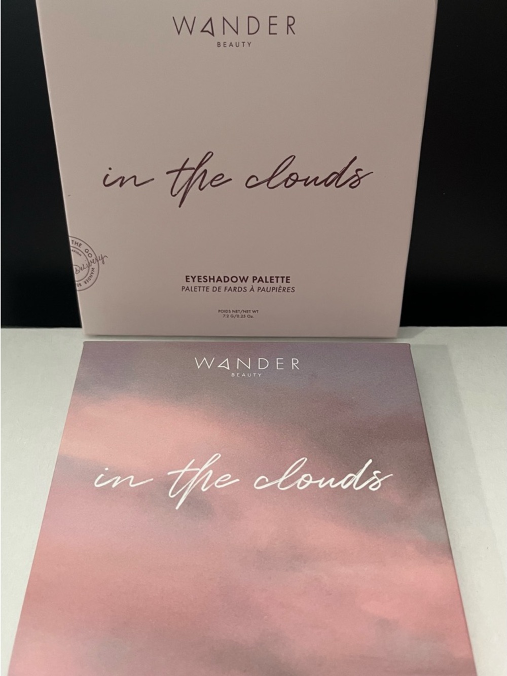 Wander Beauty "In The Clouds" Eyeshadow Palette - Pink Cloud Design - NWT